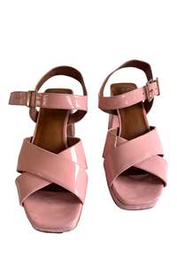 Womens: Mi Piaci chunky bubble gum pink heels, 38