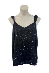 Womens: SASS polka dot frilly tank top, 14