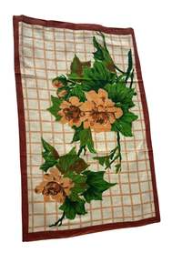 Under 20: Vintage brown florals tea towel