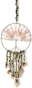 Health Wellbeing: Crystal Tree of Life Dream Catcher- Rose Quartz