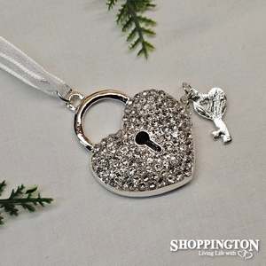 Wedding Charm - Padlock Heart Cutout