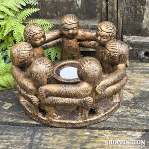 Pottery Circle of Friends 20cm / Black & Gold