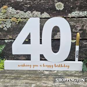 Birthday Gold Edition Sign It Block