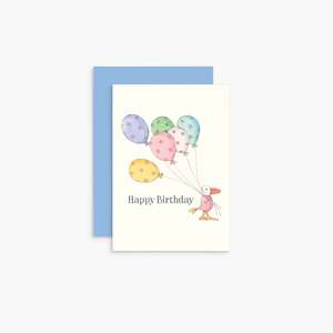 Gift Cards: Gift Tag - Happy Birthday Balloons