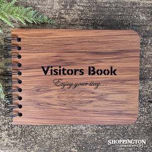 NZ Made Wooden Rimu Photo Album A5 Visitors Book
