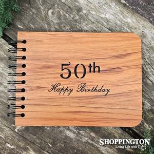 Photo Frames Albums: NZ Made Wooden Photo Album A4 / 50th Album
