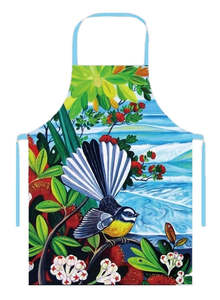 Kitchen Dining: Apron NZ Print - Ocean Fantail - Irina Velman