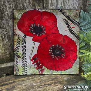 Glass Armistace Plate 19cm x 19cm