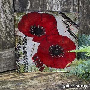 Glass Armistace Plate 27cm x 27cm