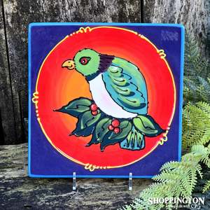 Serving Utensils: NZ Made Handpainted - Theme Plates 19cm - Kereru