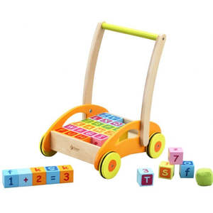 Kids Ride Ons Walkers: Baby Walker with Blocks - Classic World