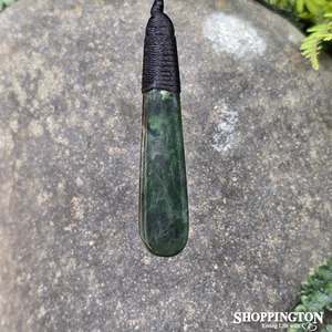 Bone Carvings: Pounamu Toki Rounded - 60mm