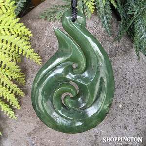 Bone Carvings: Detailed Koru Hei Matau Pounamu