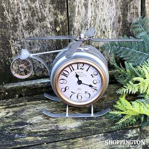 Clocks: Helicopter Antique Clock