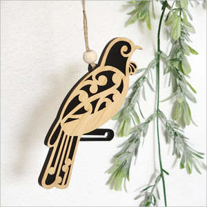 Woodcraft: Hanging Ornament - Koru Tui