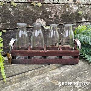 Mini 4 Bottle Vase & Tray
