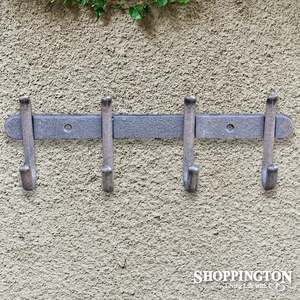 Cast Iron 4 Hook Rail