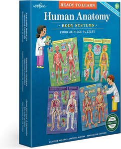 Science Nature: Human Anatomy 4-Puzzles - Body Systems Set