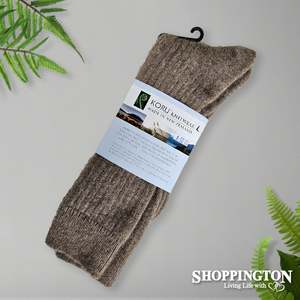 Nz Clothing: Possum Merino - Ribbed Socks / Mocha
