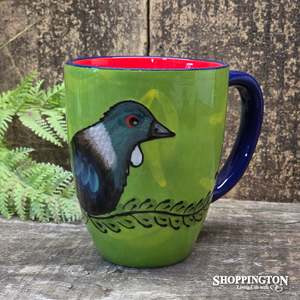 NZ Made Hand Painted - Red Tui Blokes Mug
