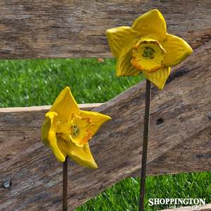 Home Living: 100% NZ Made Ceramic Daffodil Garden Stake