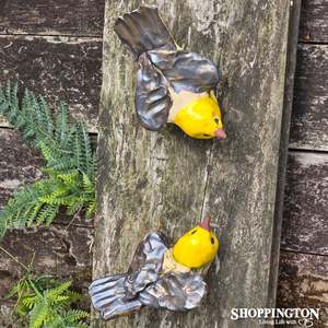 Ceramics: 100% NZ Made Pottery Yellow Head Bird