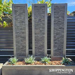 Outdoor Living: 3 Slate Pillar Water Feature