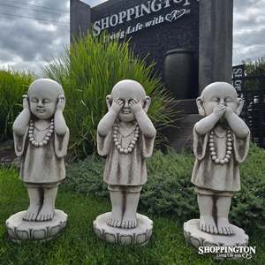 See no, Hear no, Speak no Buddha Monks 55cm - Set of 3