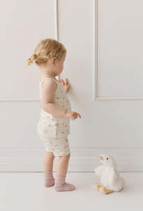Childrens Clothing: Jamie Kay - Organic Cotton  Bike Short - Simple Flowers Egret
