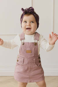 Childrens Clothing: Classic Overall Dress - Dreamy Pink