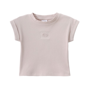 Childrens Clothing: Cracked Soda - Naomi Ribbed Tee Beige (Toddler in 4 sizes)