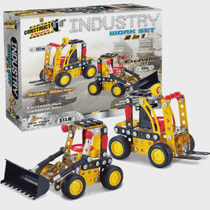 Kids Building Construction: Construct It - Industry 2-in-1 Work Set 120pc