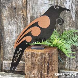 Wall Art: NZ Made Freestanding Tui Garden Art