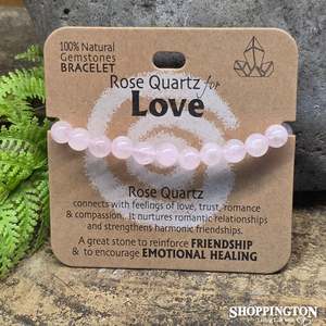Gemstone Jewellery: Wellbeing Gemstone Bracelets - Rose Quartz