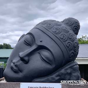 Garden Art: Garden Sculpture  - Concrete Buddha Face 80cm
