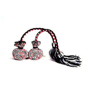 NZ Maori Patterned Poi - Red