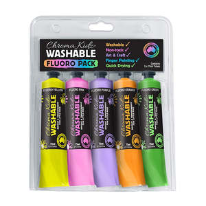 Chroma Kidz Washable Acrylic Paint  - Fluro