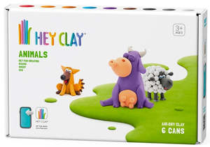 Hey Clay - 6 Can Sets - Animals Cow, Doggie & Sheep