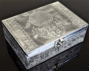 Jewellery Boxes Findings: Silver Dream Catcher Trinket Box