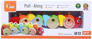 Wooden Pull Along Worm