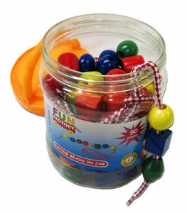 Wooden Toys: Fun Factory Wooden Lacing Beads