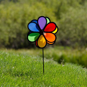 Wind Spinner - Double Flower Spinner 25cm