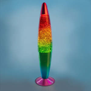 Kids Room Decor: Metallic Motion Lava Lamp - Rainbow Glitter