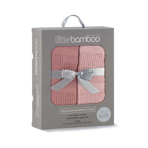 Little Bamboo Cellular Blankets - Dusty Rose
