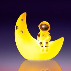 Kids Room Decor: Astronaut on Moon Lamp