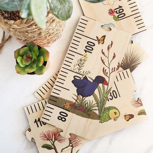 Kids Room Decor: Growth Chart Ruler - Floral NZ Birds