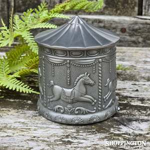 Kids Room Decor: Pewter Horse Carousel Money Box
