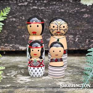 Kids Dolls Accessories: Maori Whanau Peg Dolls
