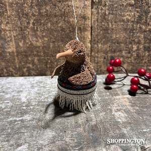 Christmas: Kiwi with Piupiu Xmas Decoration