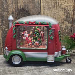 Santa in Caravan Moving Globe